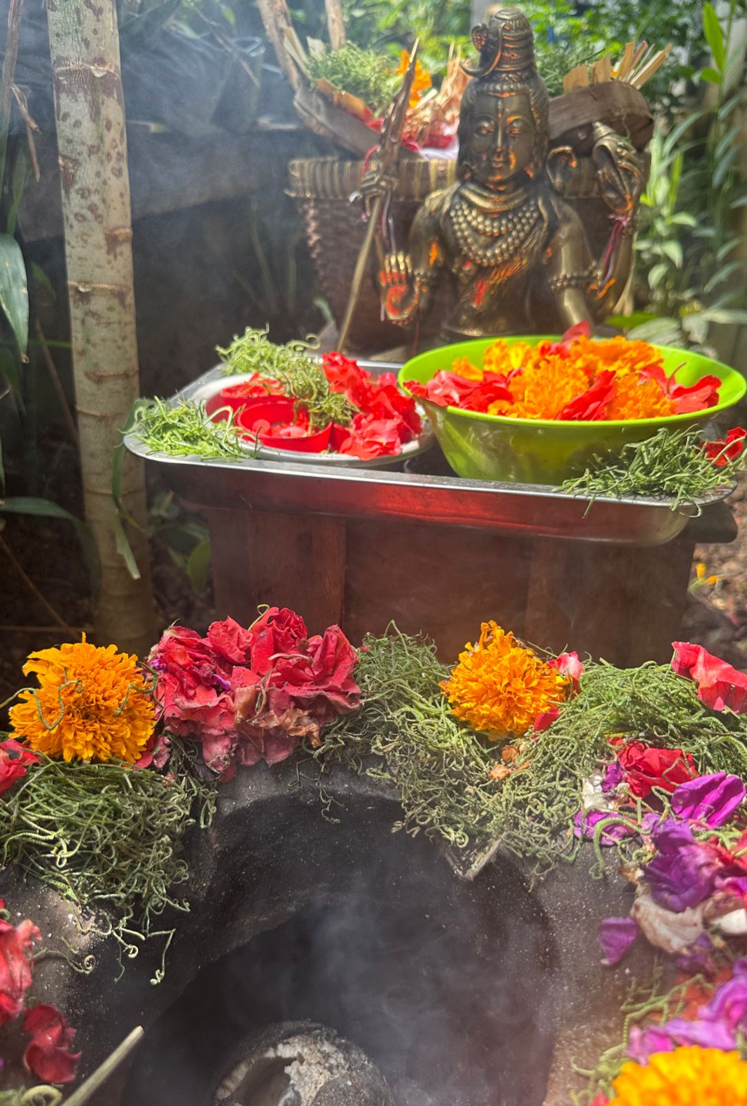 Jero Tya's Shiva altar.